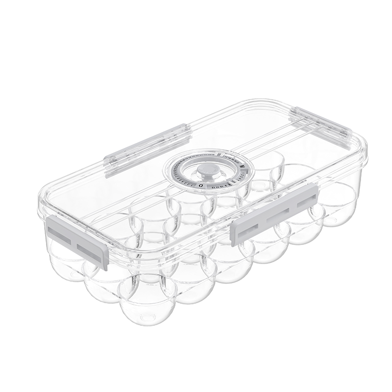 Thùng lưu trữ trứng 18 có thể xếp chồng lên với nắp theo dõi thời gian 